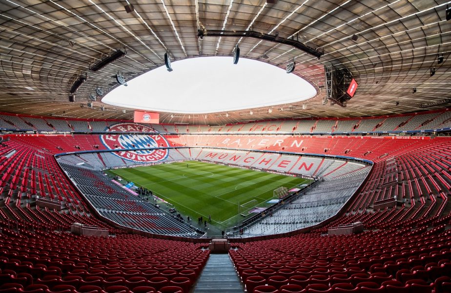 Allianz Arena, cu tribunele goale
