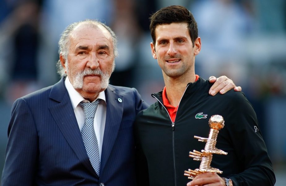 Ion Ţiriac şi Novak Djokovic la turneul de la Madrid