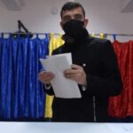 George Simion, la secţia de votare