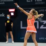 Dayana Yastremska în timpul turneului de la Linz din 2020