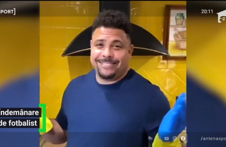 Ronaldo a trecut la munca de jos! A spălat vase în bucătărie!