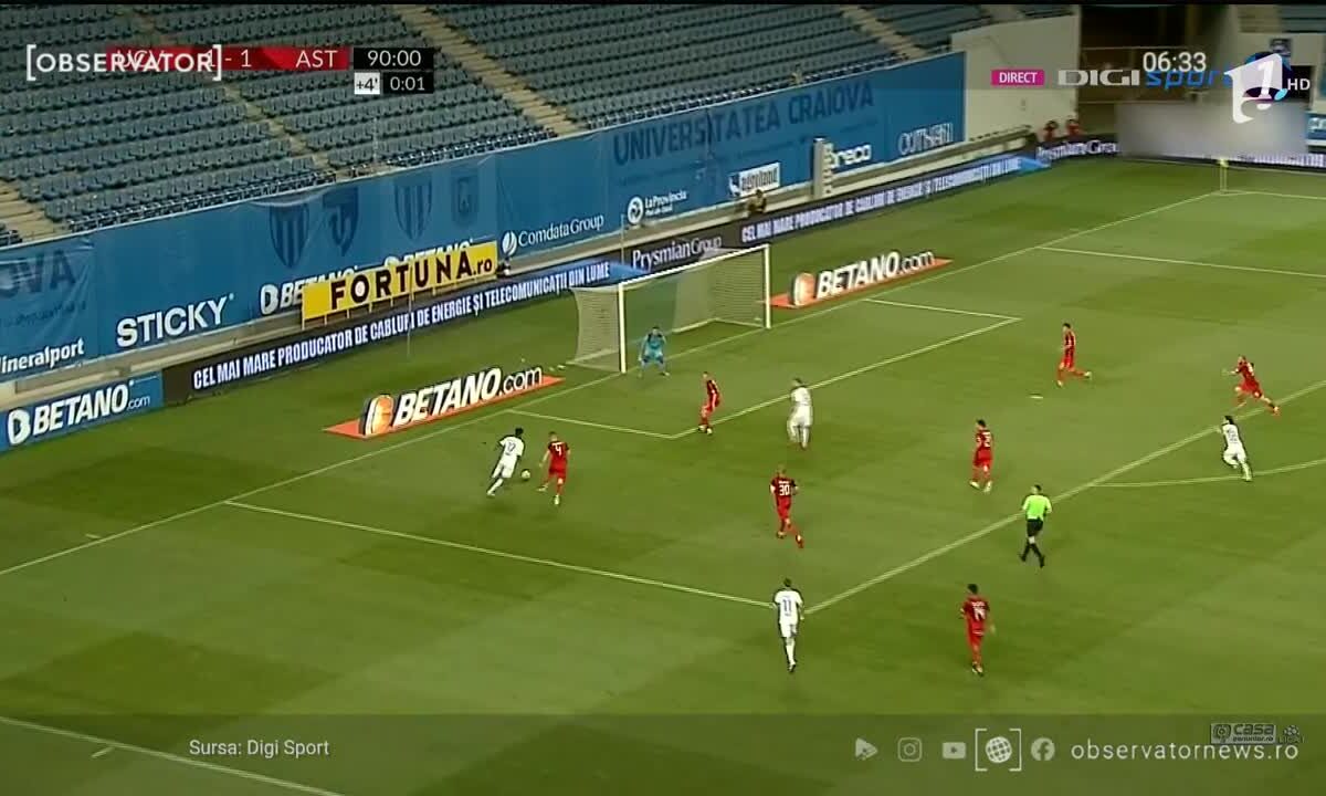 Craiova ține aproape de campioana CFR