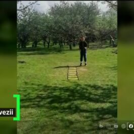 E cu un pas la Olimpiada, iar acum se pregătește în livadă!