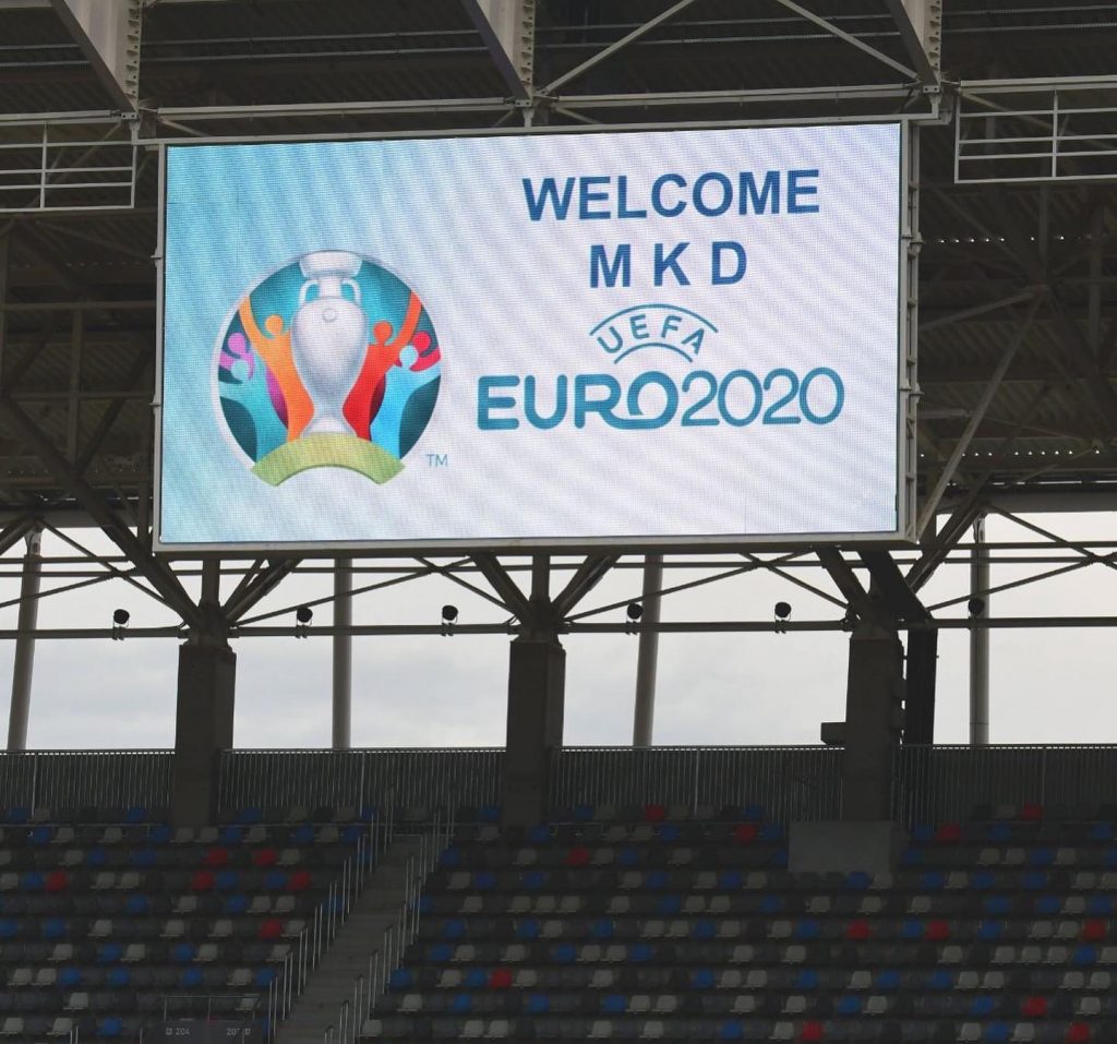 EURO 2020 | Macedonia de Nord s-a antrenat pe stadionul Ghencea! Ce mesaj a fost afişat pe tabelă + Cum arată gazonul