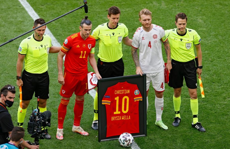 Euro 2020 | Christian Eriksen, omagiat înainte de Ţara Galilor – Danemarca. Tricoul oferit cadou de Gareth Bale. „Un gest de clasă”