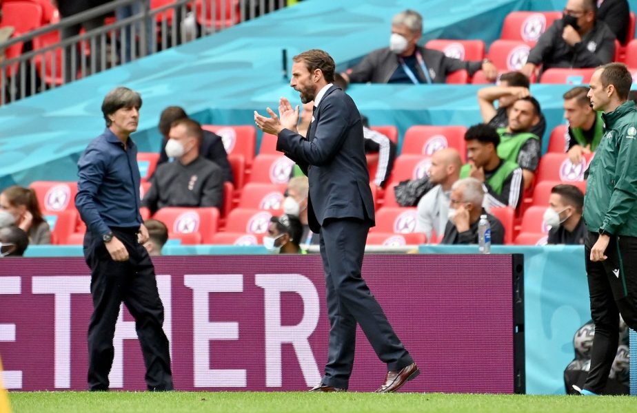 Gareth Southgate şi Joachim Low, după Anglia- Germania, pe Wembley, la Euro 2020