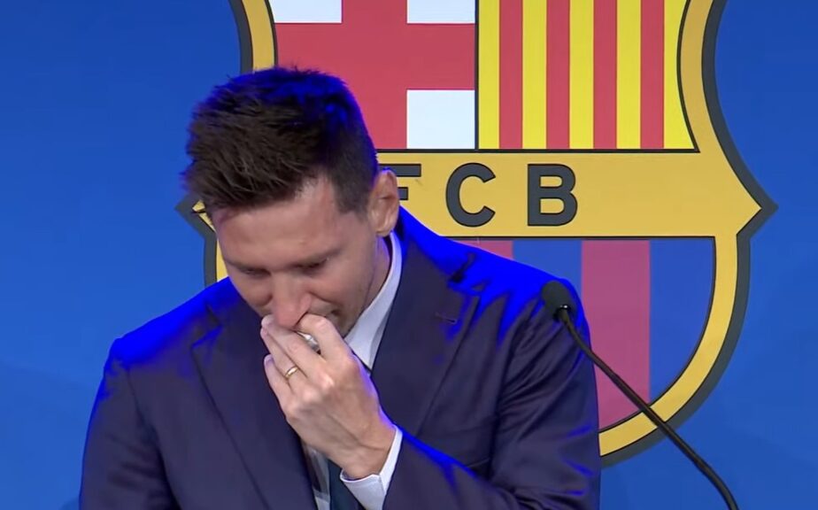 Momente copleşitoare! Lionel Messi a cedat şi a izbucnit în plâns la conferinţa prin care şi-a luat „adio” de la Barcelona