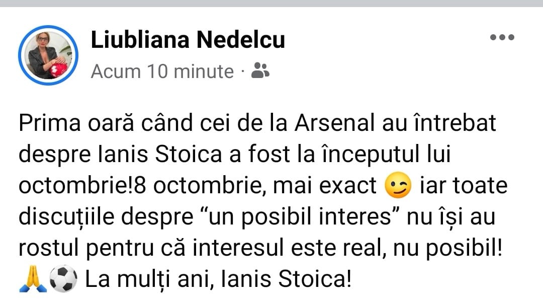 Detalii de ultimă oră despre transferul lui Ianis Stoica la Arsenal