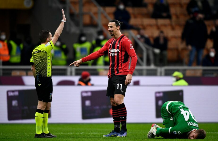 Marco Serra, ”în stare de șoc” după eroarea gravă de arbitraj din AC Milan – Spezia 1-2! Zlatan Ibrahimovic, gest de mare campion