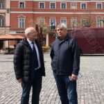 Mircea Lucescu, împreună cu Emil Boc înainte de CFR Cluj - Dinamo Kiev