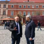 Mircea Lucescu, împreună cu Emil Boc înainte de CFR Cluj - Dinamo Kiev