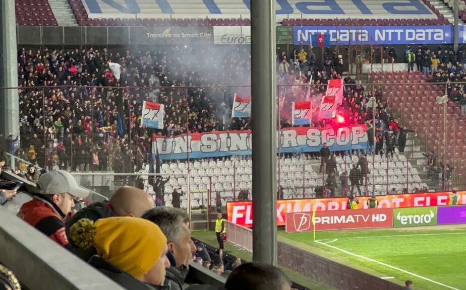 CFR Cluj – FCSB | Mesajul afișat de fanii „roș-albaștri” în Gruia: „Un singur scop!”. Trimitere la palmaresul clubului