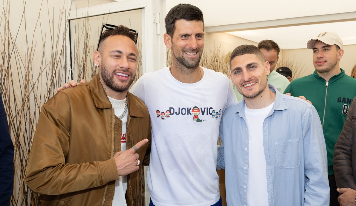 Novak Djokovic, alături de Neymar și Verratti la Monte Carlo