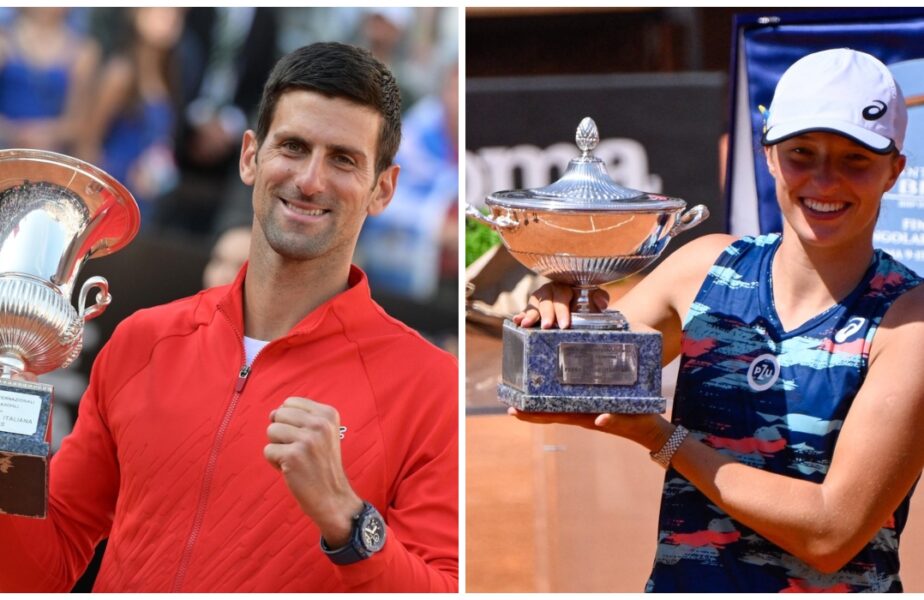 Novak Djokovic şi Iga Swiatek, campionii de la Roma