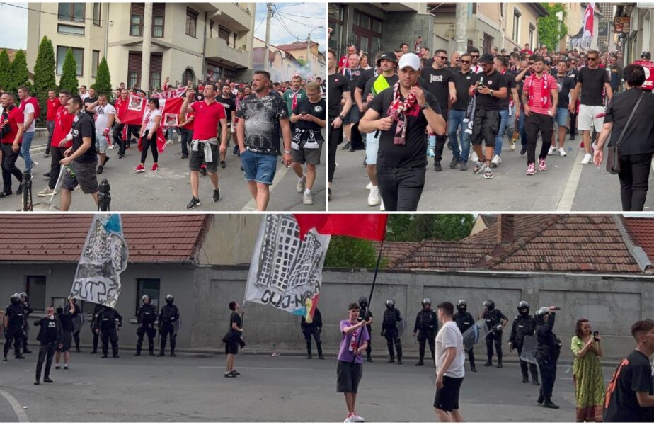 Atmosferă incendiară înainte de barajul „U” Cluj – Dinamo! Scandări xenofobe şi înjurături la adresa rivalilor de la CSA Steaua şi CFR Cluj