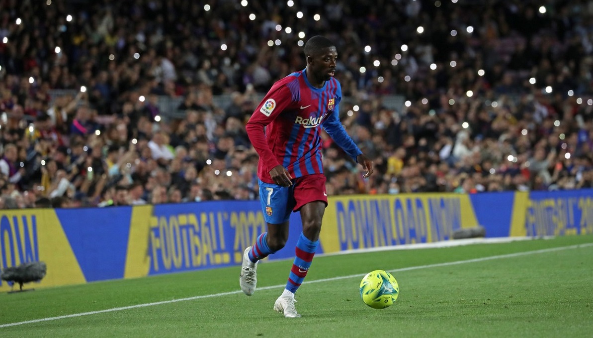Ousmane Dembele, într-un meci pentru Barcelona