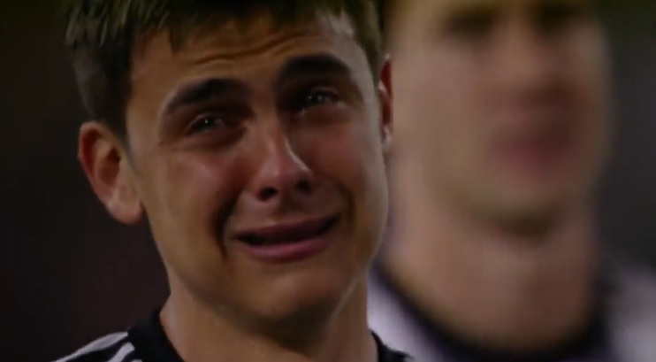 Paulo Dybala plânge la finalul meciului cu Lazio, 2-2