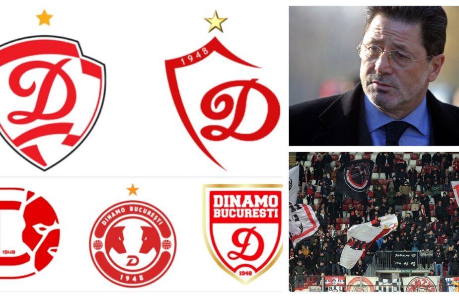 Colaj cu siglele lui Dinamo, Cornel Dinu și fanii lui Dinamo