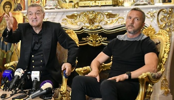 Gigi Becali și Mihai Stoica, într-o conferință de presă
