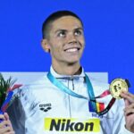 David Popovici, la festivitatea de premiere de la Campionatele Mondiale din Budapesta