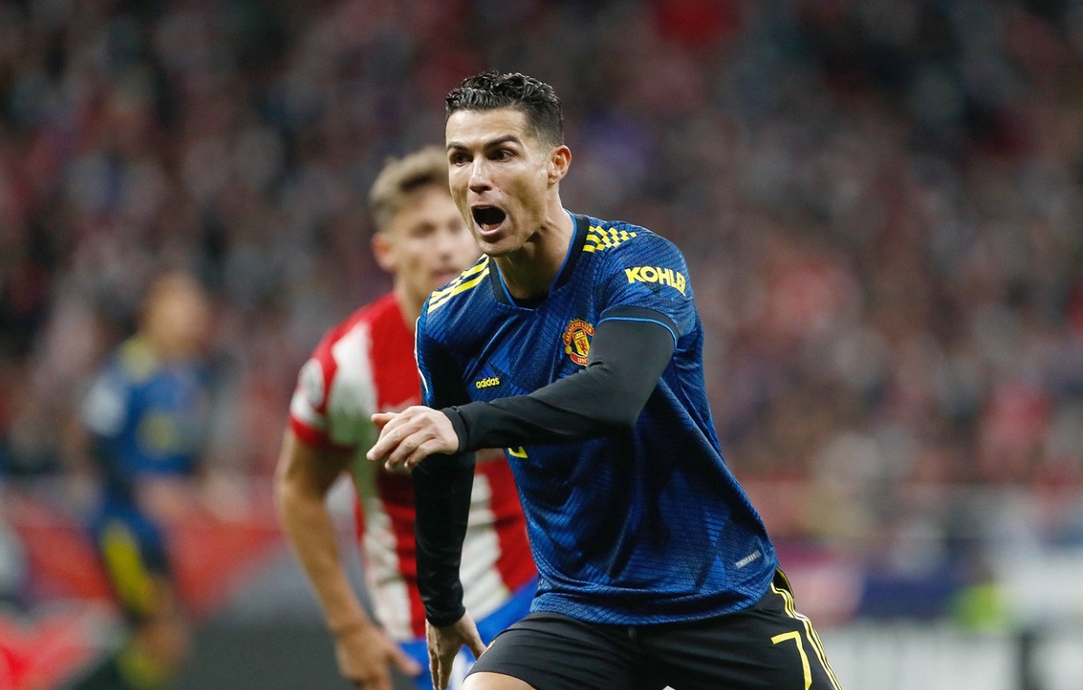 Cristiano Ronaldo, în timpul unui meci cu Atletico Madrid