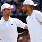 Novak Djokovic și Nick Kyrgios, la finala Wimbledon 2022