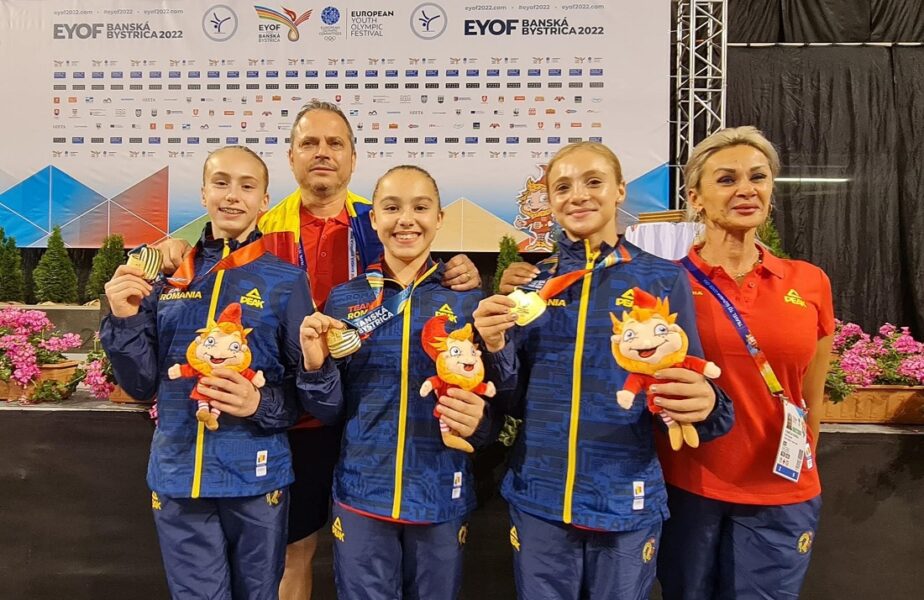 România a cucerit medalia de aur la Festivalul Olimpic al Tineretului European. Performanţă superbă reuşită în proba pe echipe, la gimnastică