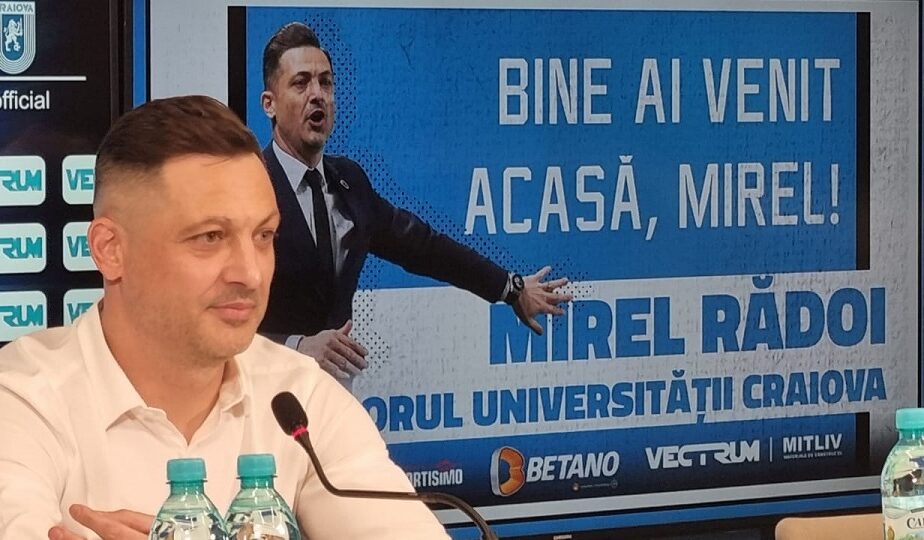 Mirel Rădoi, prezentat OFICIAL la Universitatea Craiova: „E un vis pentru mine! Familia îmi zicea: ‘Nu mai sta pe capul nostru’!”