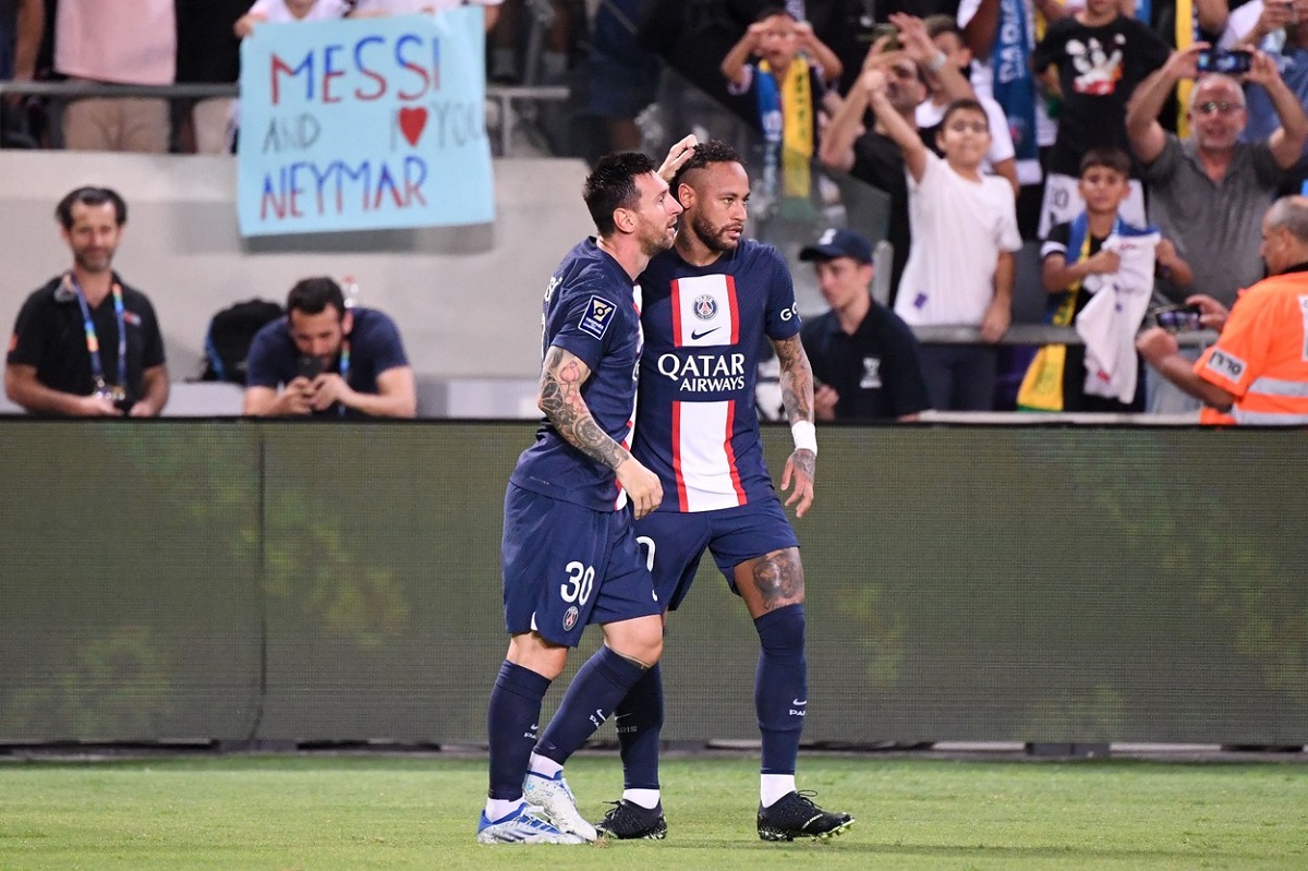 Lionel Messi şi Neymar, bucurie după marcarea unui gol
