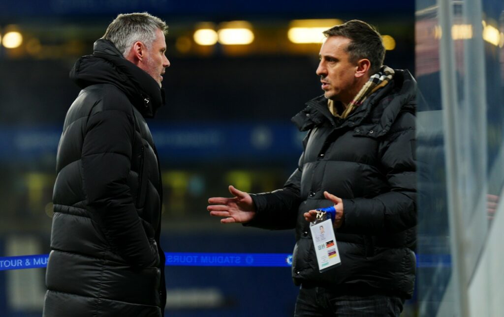 Jamie Carragher Gary Neville Liverpool - Manchester United 7-0