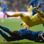 Sergiu Hanca, mesaj categoric după ce a fost faultat dur de Joyskim Dawa în Petrolul - FCSB 2-2
