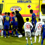 Scene incredibile la Unirea Slobozia – Hermannstadt. Vlăsceanu s-a accidentat și a fost urcat în ambulanță cu ajutorul jucătorilor
