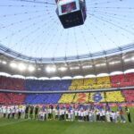 FCSB a primit trofeul de campioană. Imagini superbe de la sărbătoarea roş-albaştrilor