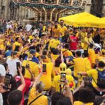 Zidul galben a „ocupat” centrul Vienei! Imagini de senzaţie cu fanii noştri înainte de Austria – România!