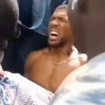 Anthony Joshua, după accidentul în care a fost implicat / X @DAMIADENUGA
