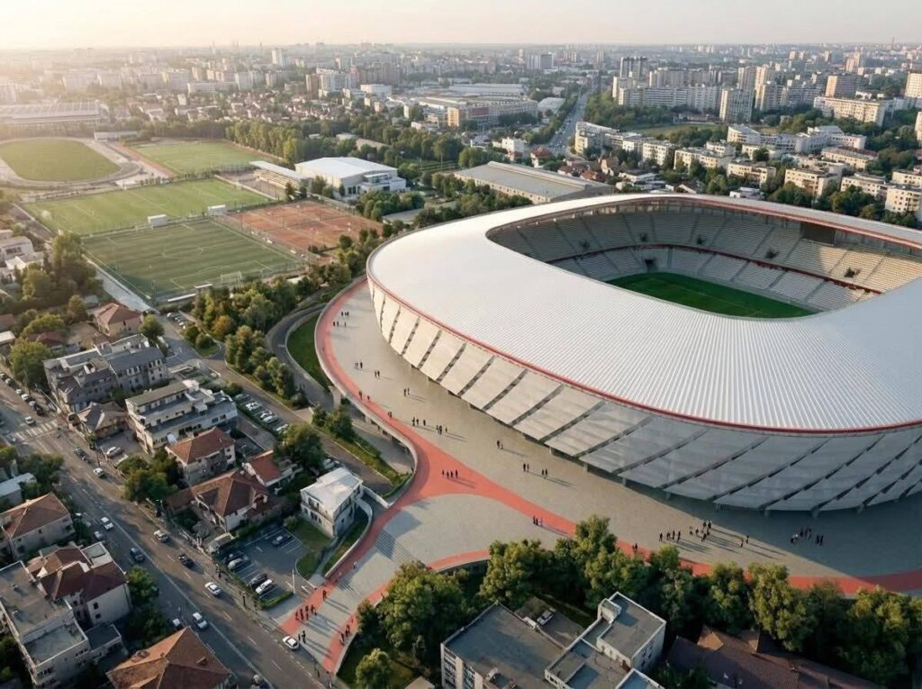 Noi imagini cu stadionul din România, de 117.000.000 de euro! Ce echipă va juca aici din 2028
