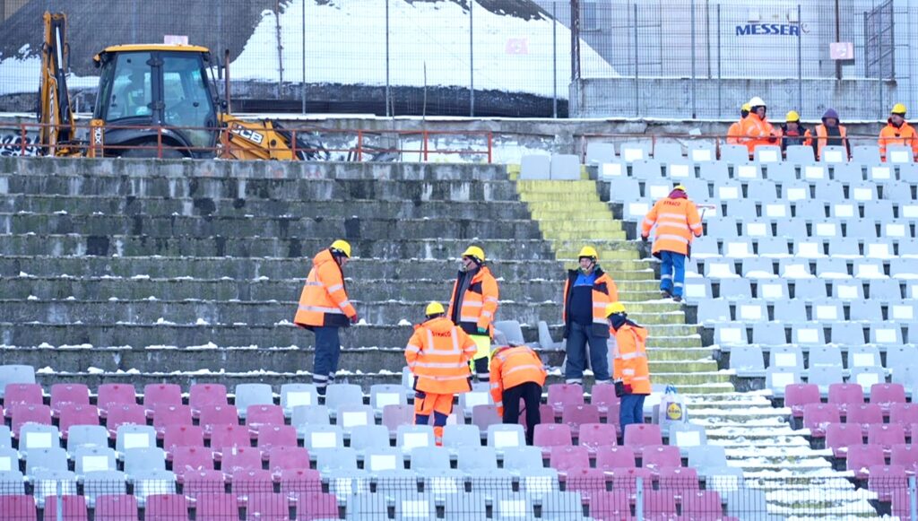 A început demolarea vechiului stadion Dinamo