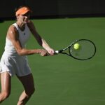 Elina Svitolina, în timpul meciului cu Iga Swiatek