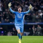 Thibaut Courtois, în Real Madrid - Manchester City