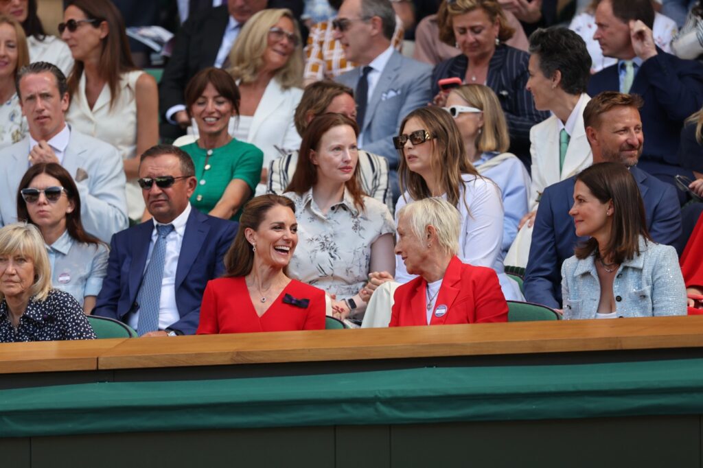 Simona Halep şi Dorin Mateiu, în loja regală de la Wimbledon