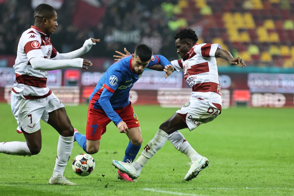 Meriton Korenica in meciul de fotbal dintre FCSB si FC Rapid Bucuresti / SPORT PICTURES