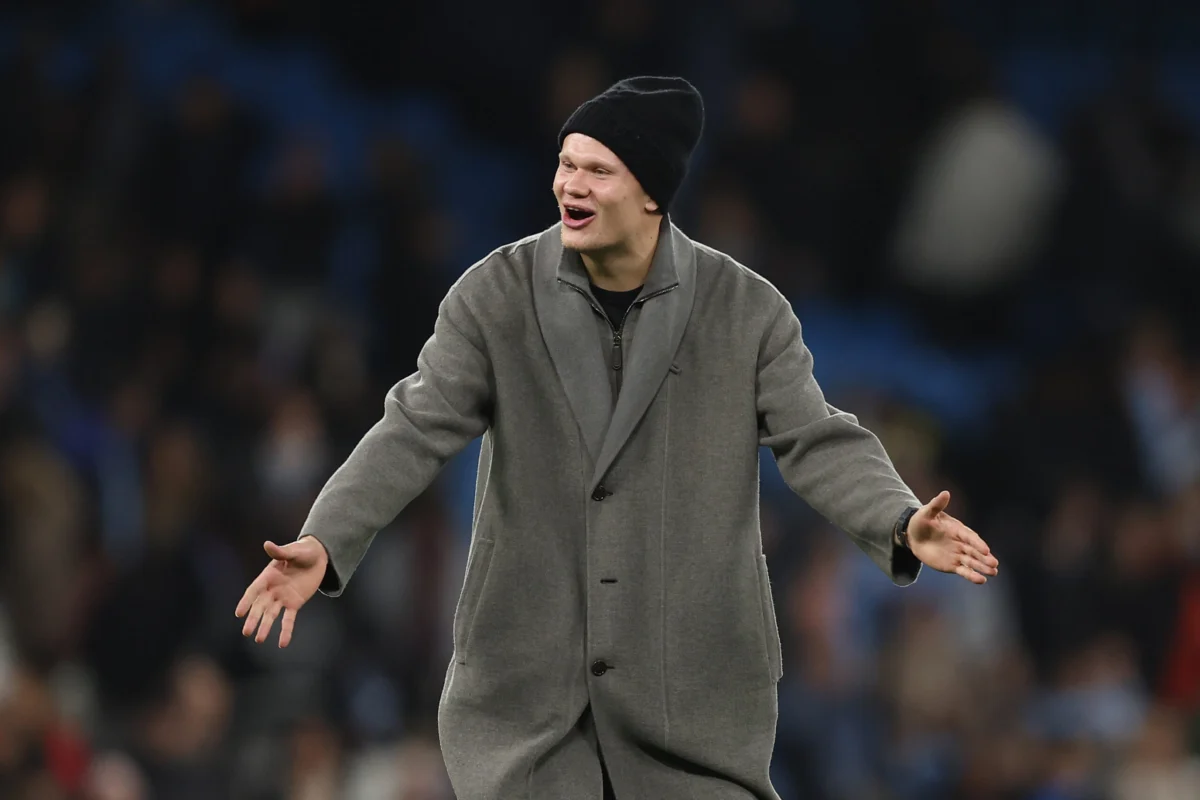 Erling Haaland nu a jucat în partida dintre Man City și Brighton / Getty Images