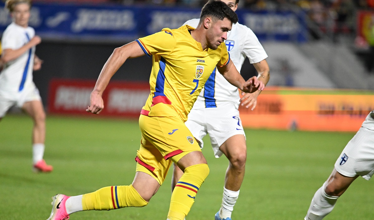 Remus Gutea in meciul de fotbal dintre Romania U21 si Finlanda U21 / SPORT PICTURES