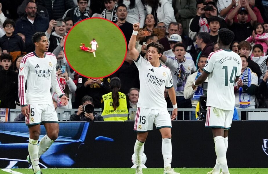 Scandal uriaş în Real Madrid – Sevilla 4-1! Arda Guler a scăpat de eliminare după ce a lovit cu cotul, apoi a deschis scorul