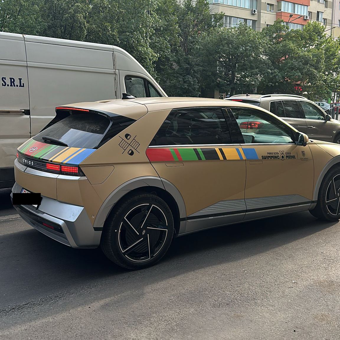Maşina Hyundai Ioniq 5, pe care Ion Ţiriac i-a făcut-o cadou lui David Popovici