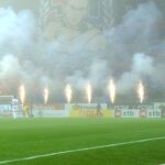 Spectacol pirotehnic al galeriei FCSB-ului