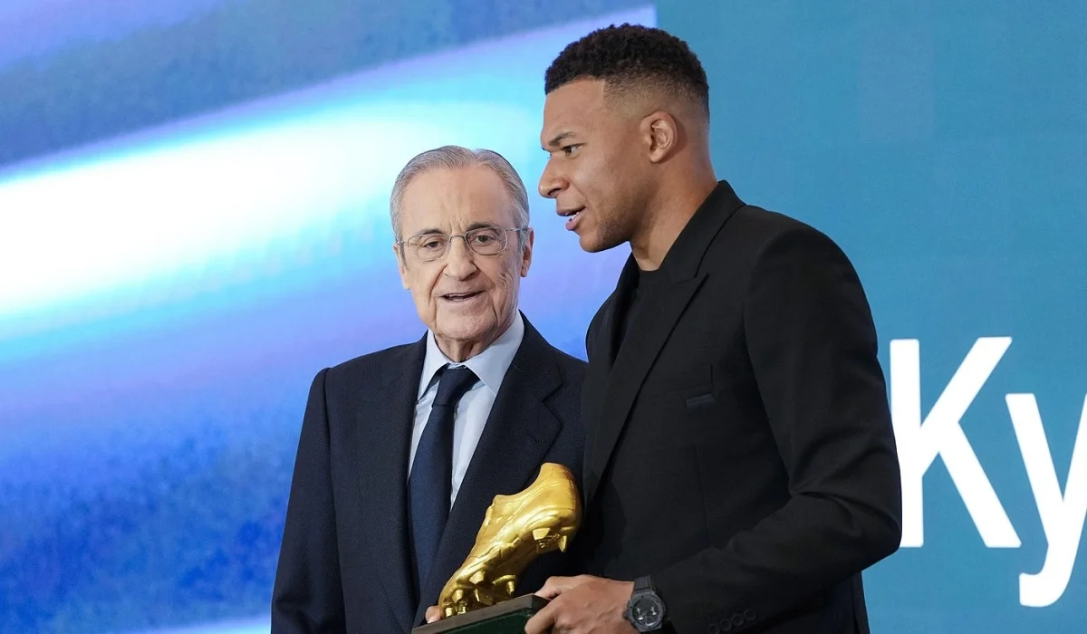 Florentino Perez şi Kylian Mbappe