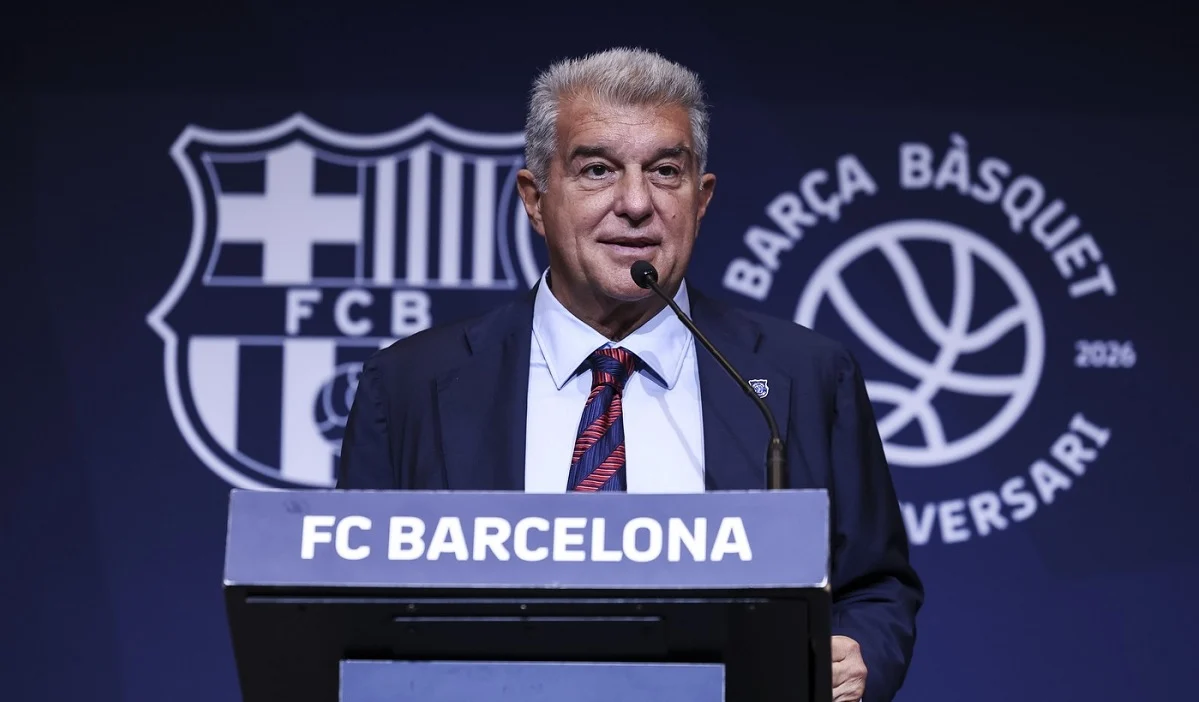 Joan Laporta, în timpul unei conferinţe de presă
