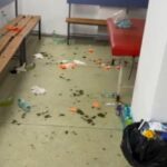 Dezastrul lăsat de jucătorii FCSB în vestiarul de la Bistrița: „Mulțumim!”