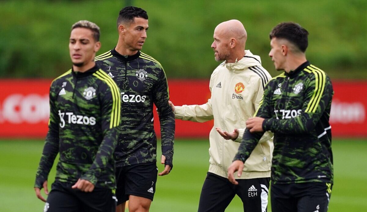 Erik ten Hag şi Cristiano Ronaldo